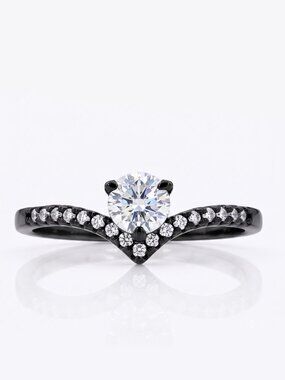 Black Gold ring, size 10, 925 Sterling Silver